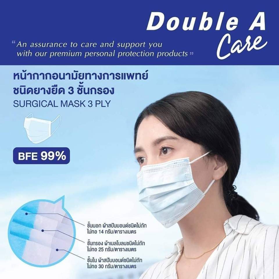 หน้ากากอนามัย Double